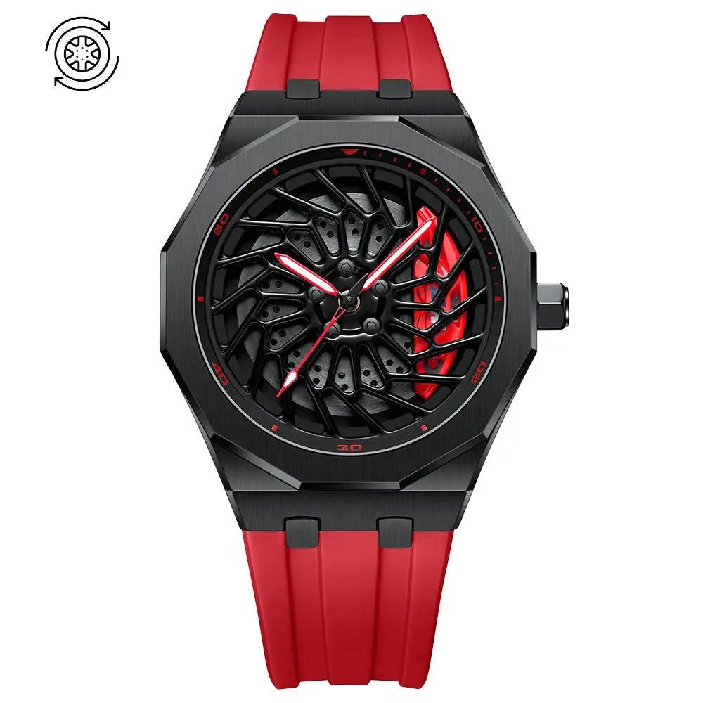 Bayer i8 Gyro Polygon Red Caliber/Red Rubber Strap EmpireLuxe