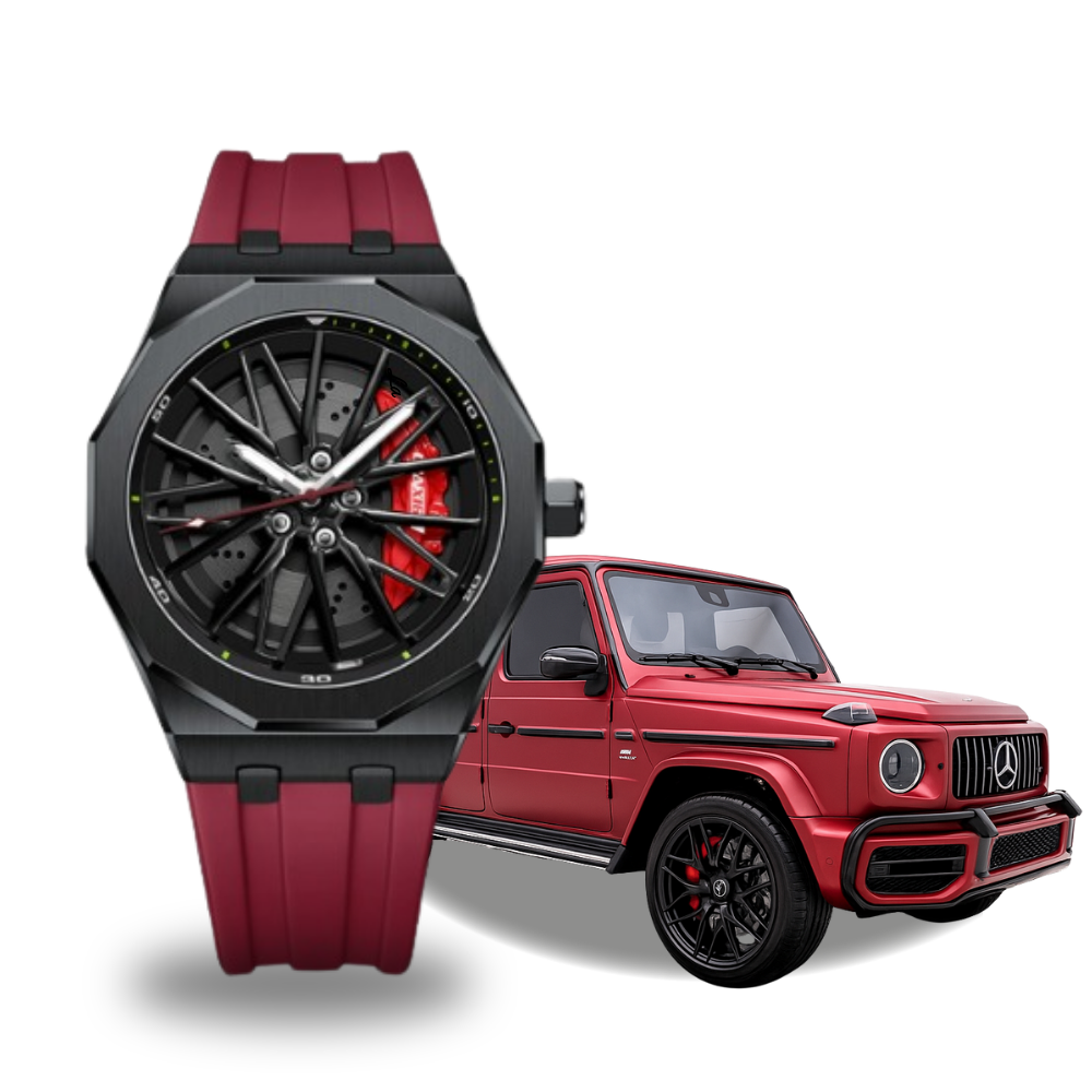 Petronas AMG G63 Gyro Red Caliber/Red Rubber Strap EmpireLuxe