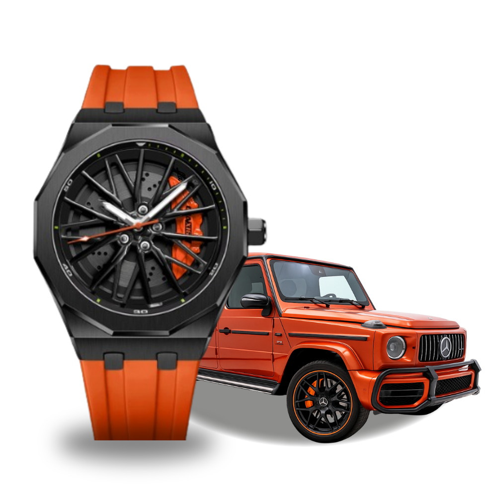Petronas AMG G63 Gyro Orange Caliber/Orange Rubber Strap EmpireLuxe