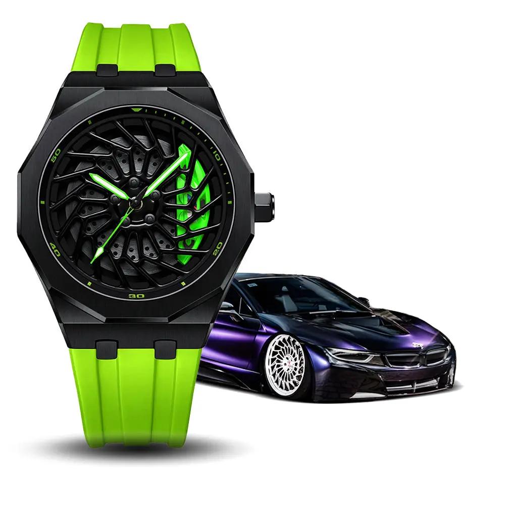 Bayer i8 Gyro Polygon Green Caliber/Green Rubber Strap EmpireLuxe
