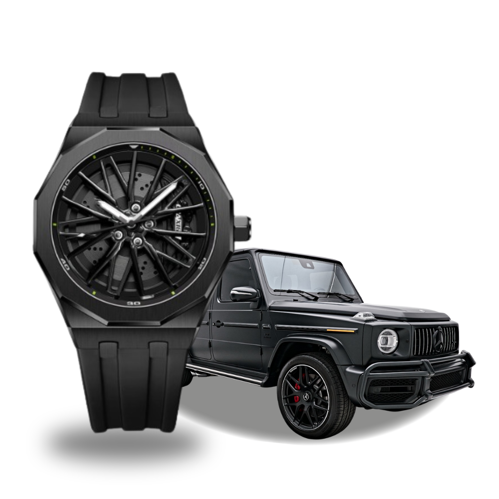 Petronas AMG G63 Gyro Orange Caliber/Black Rubber Strap EmpireLuxe