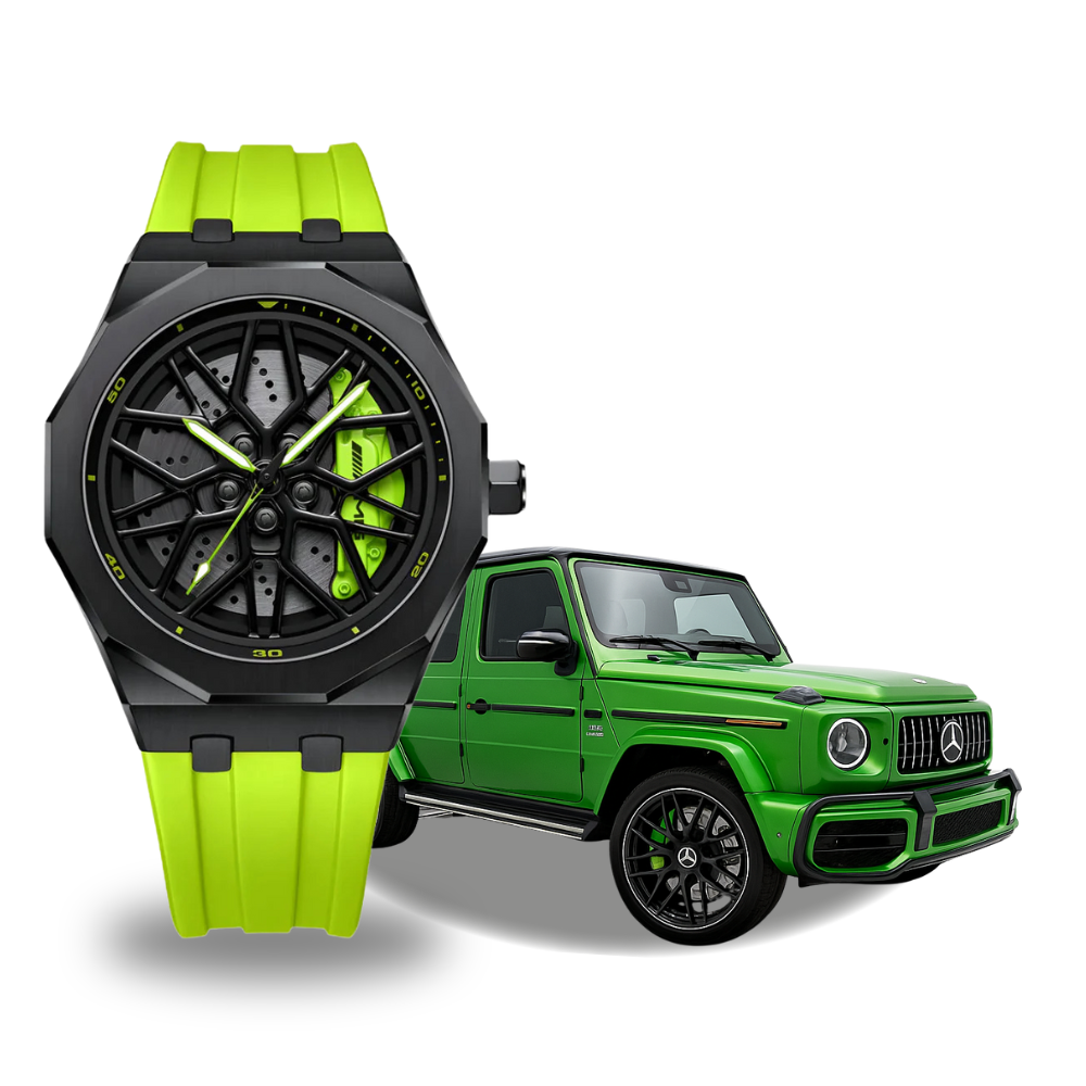 Petronas AMG G63 Gyro Green Caliber/Green Rubber Strap EmpireLuxe