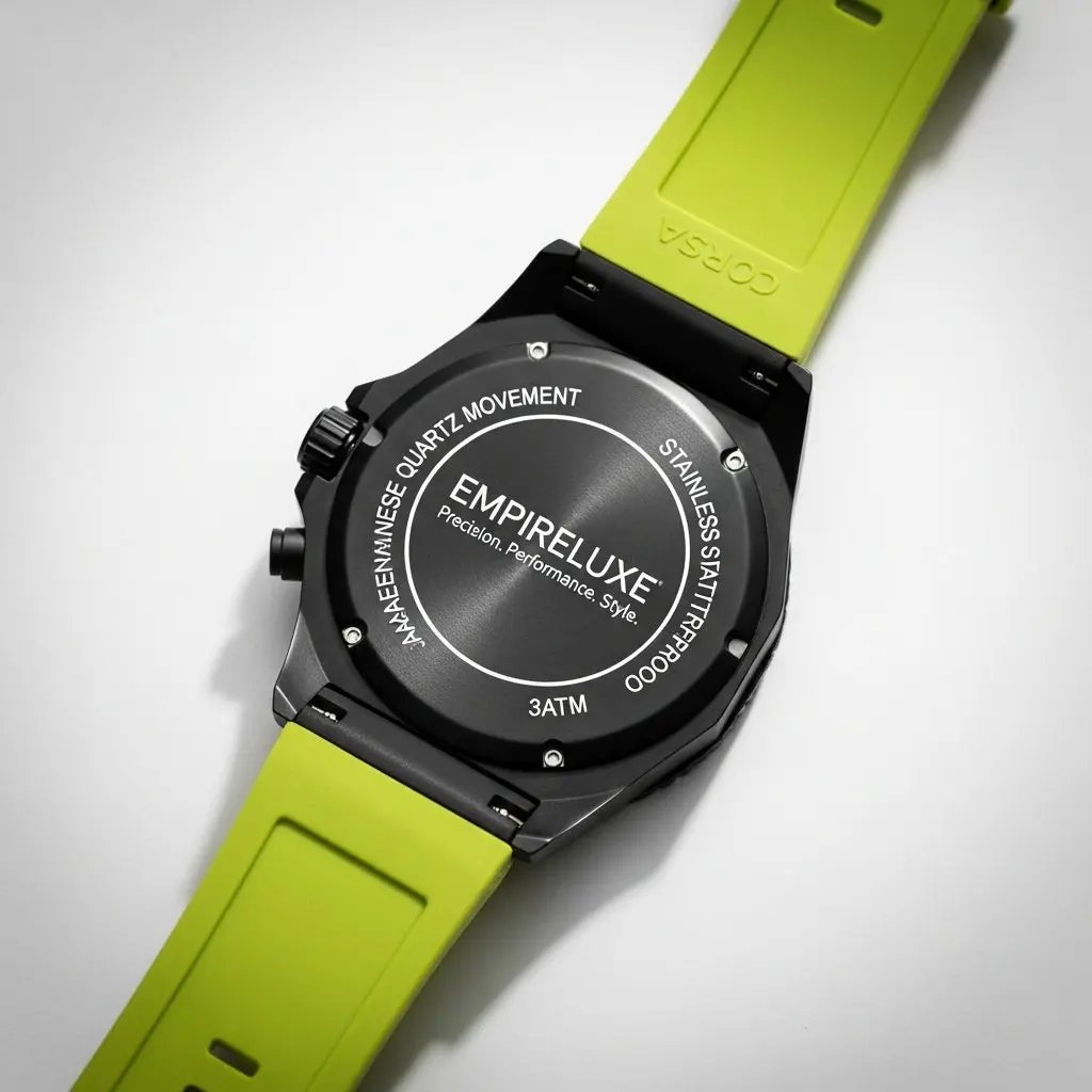 Bayer i8 Gyro Polygon Green Caliber/Green Rubber Strap EmpireLuxe